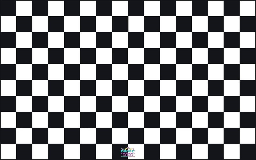 Backdrop - Checkered Black White