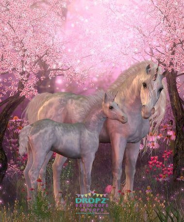 Backdrop - Cherry Blossom Horses