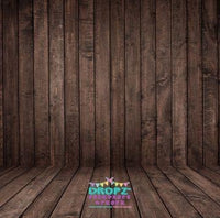 Backdrop - Chocolate Wooden Planks All In One
