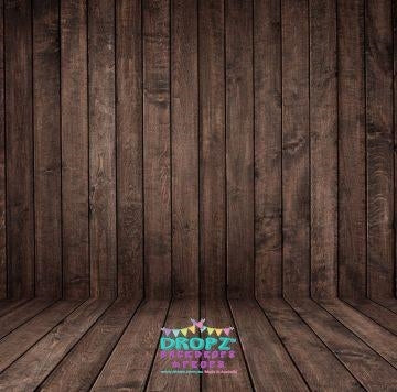 Backdrop - Chocolate Wooden Planks All In One
