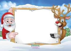 Backdrop - Christmas Greeting Sign Backdrop