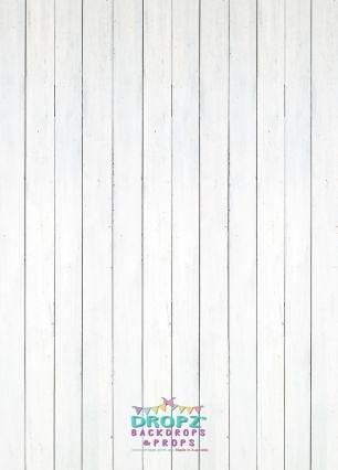 Backdrop - Classic White Wooden Floor Thin Planks