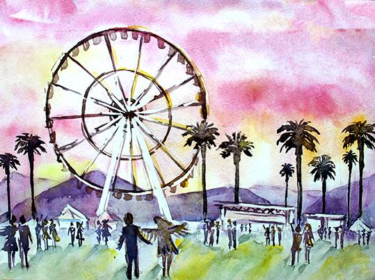 Backdrop - Coachella Painted Backdrop