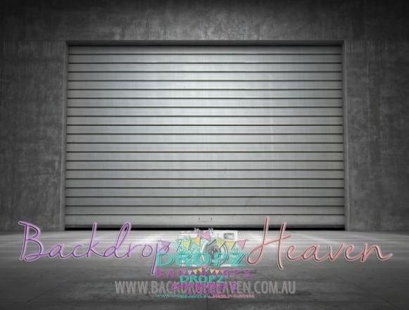 Backdrop - Concrete Room With Garage Door