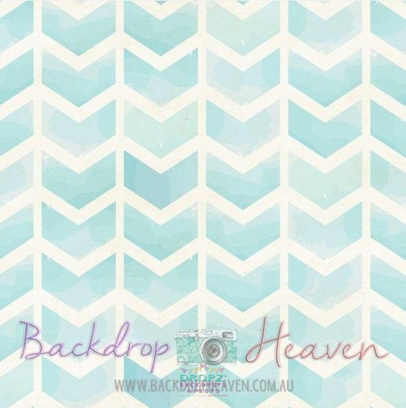Backdrop - Creamy Bluebell Chevron