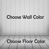 Backdrop - Custom Made In Your Color Choice - Wooden Panel Wall & Floor