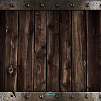 Backdrop - Dark Wood Studs