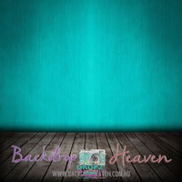 Backdrop - Dark Wood & Teal Wall