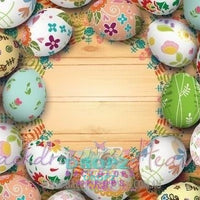 Dropz Easter Backdrop - Decorative Eggs Flatlay