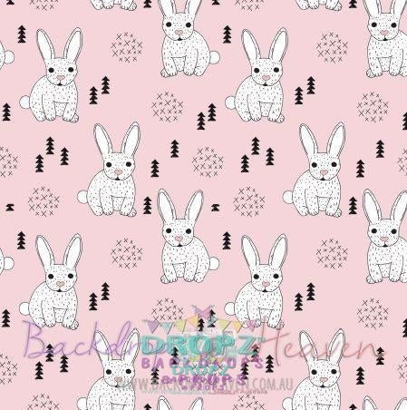 Backdrop - Easter Rabbits Pink