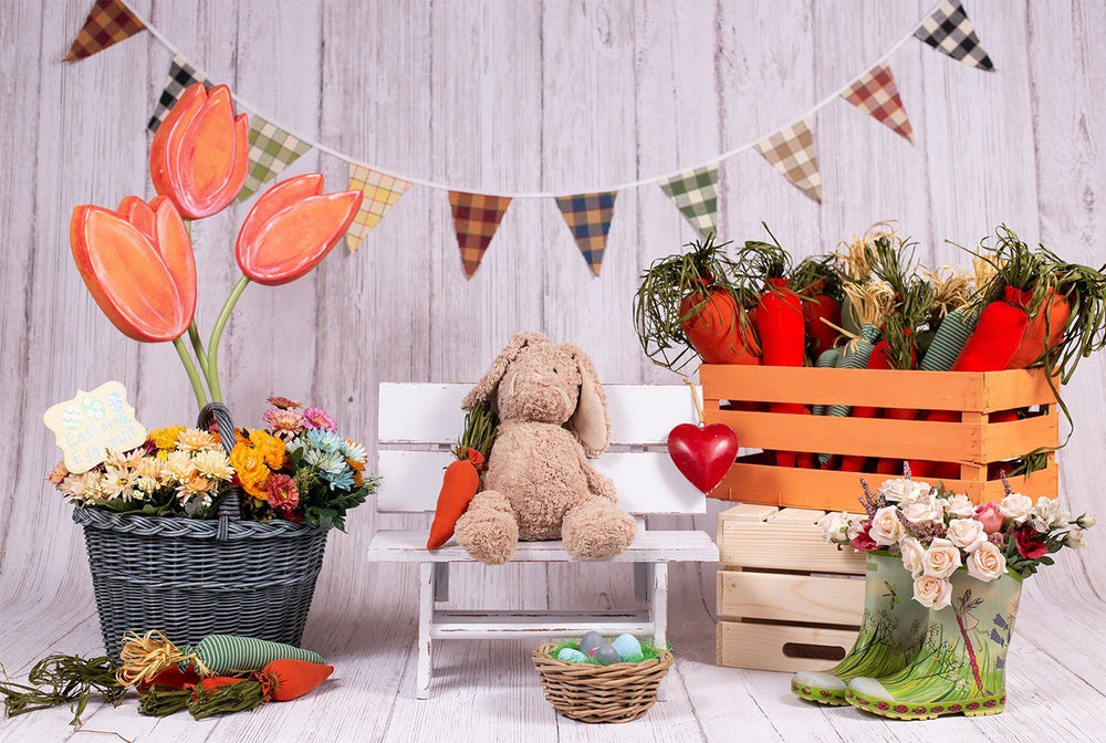 Backdrop - Easter Springtime Carrot Harvest