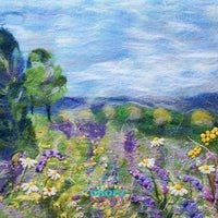 Backdrop - Felted Floral Field