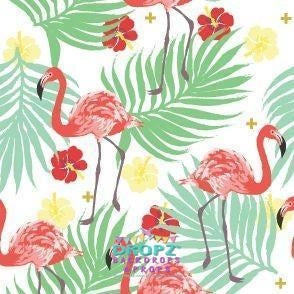 Backdrop - Flamingo Hibiscus