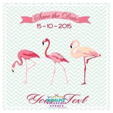Backdrop - Flamingo Party Invitation