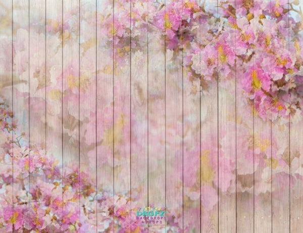 Backdrop - Floral Planks