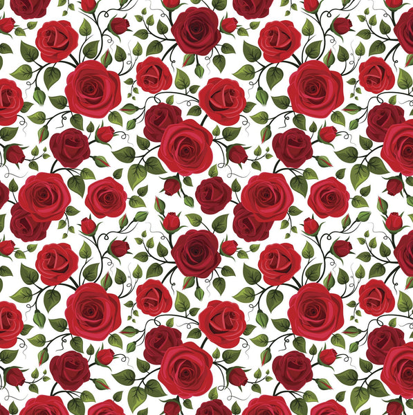 Backdrop - Floral Wall Red Roses Backdrop