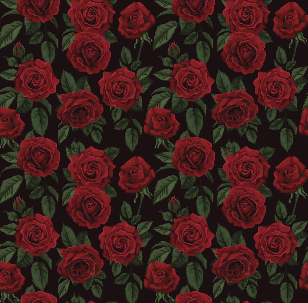 Backdrop - Floral Wall Red Roses Background