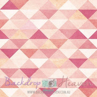 Backdrop - Geometric Peachy Pink Triangles