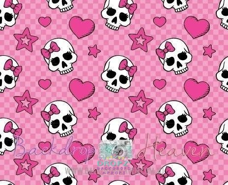 Backdrop - Girly Skulls