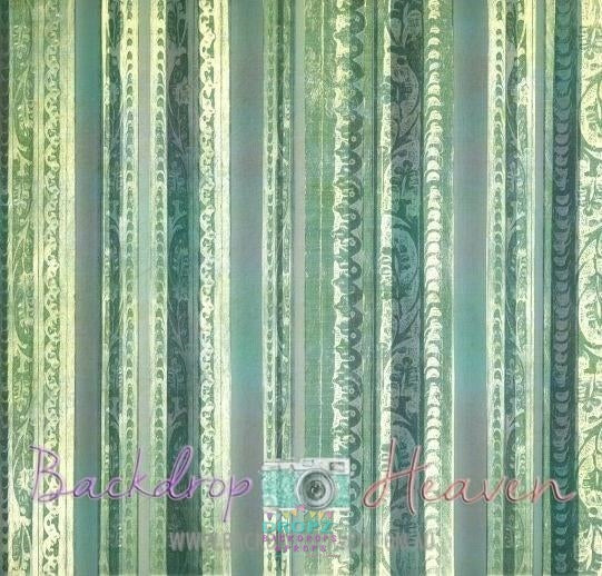 Backdrop - Green Gable Stripes