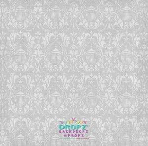 Backdrop - Grey Damask "Vinnie"