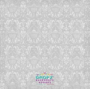 Backdrop - Grey Damask "Vinnie"