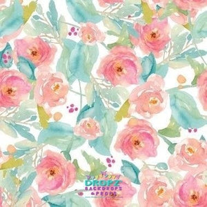 Backdrop - Hand Painted Floral Rosie