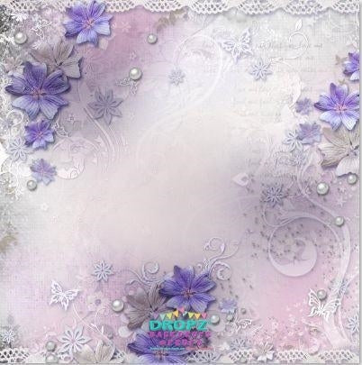 Backdrop - Handmade Mauve Floral Portrait