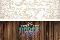 Backdrop - Java Wood Planks With Beige Damask
