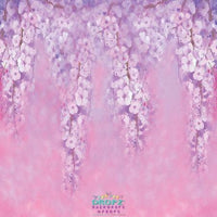 Backdrop - Lavender Rose Painted Blossoms