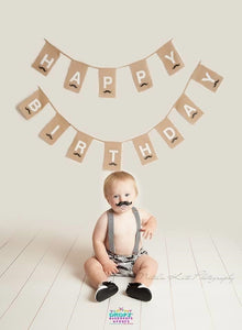 Backdrop - Light Cream Wood Floor & Wall, All In One