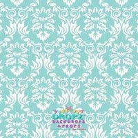 Backdrop - Light Teal Damask
