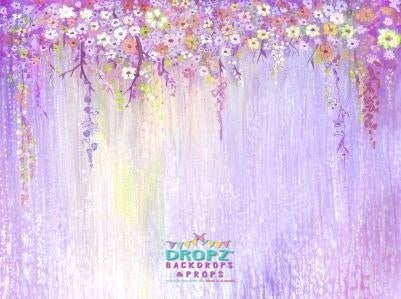 Backdrop - Lilac Painted Blooms