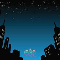 Backdrop - Midnight Superhero Cityscape