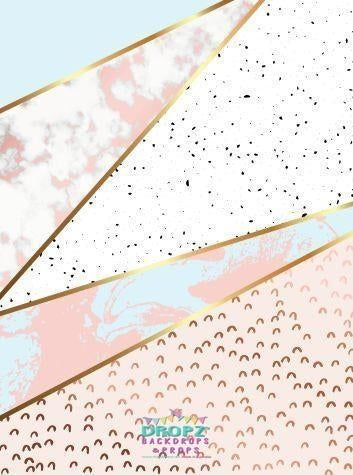 Backdrop - Modern Pink Gold Marble Stone Backdrop