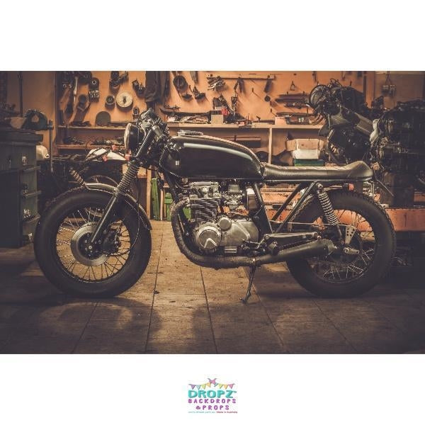 Backdrop - Motorbike Garage Backdrop
