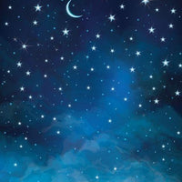 Backdrop - Night Sky Stars With Moon