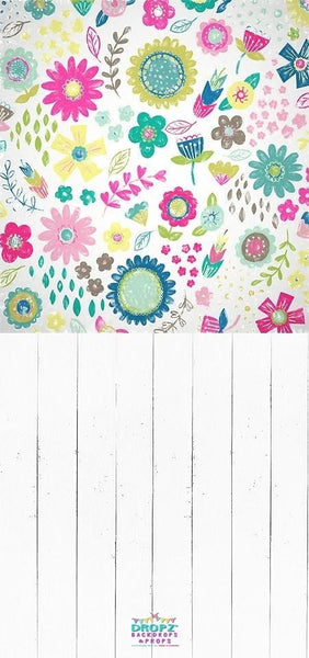 Backdrop - Painted Blooms Wall & Floor