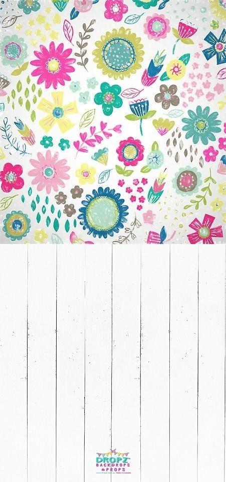 Backdrop - Painted Blooms Wall & Floor