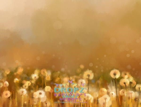 Backdrop - Painted Dandelion Portrait