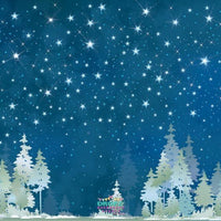 Backdrop - Painted Night Sky Trees