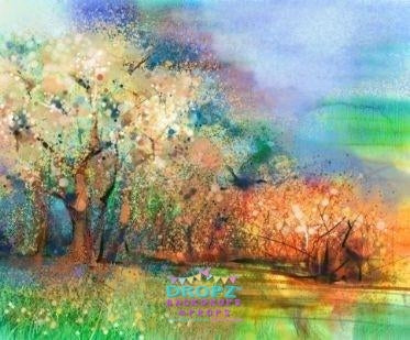 Backdrop - Painted Portrait Tree Haven
