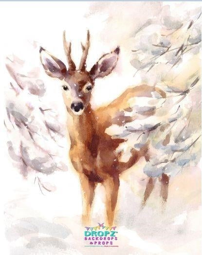 Backdrop - Painted Reindeer