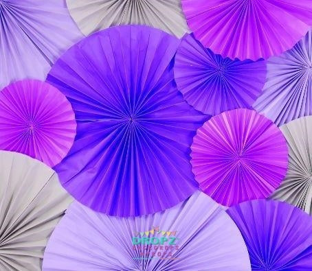 Backdrop - Paper Rosettes Purple