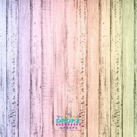 Backdrop - Pastel Rainbow Wood