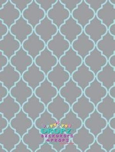 Backdrop - Quarterfoil Lattice - Choose A Color