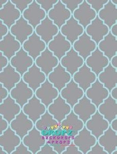 Backdrop - Quarterfoil Lattice - Choose A Color