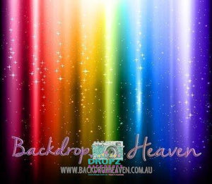 Backdrop - Rainbow Glitter Stripes