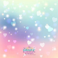 Backdrop - Rainbow Heart Bokeh