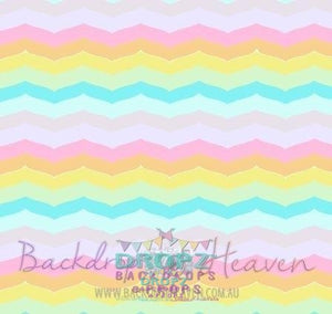 Backdrop - Rainbow Pastel Chevron